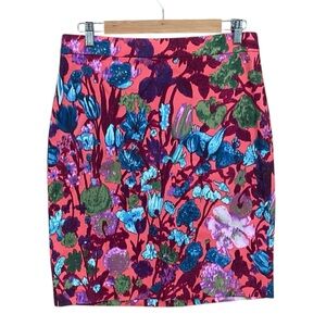 J.Crew Factory Floral Pencil Skirt – Size 8, New Without Tags